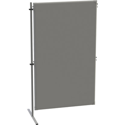 Acoustic partition, fabric, extension unit, WxD 1000 x 650 mm, grey.
