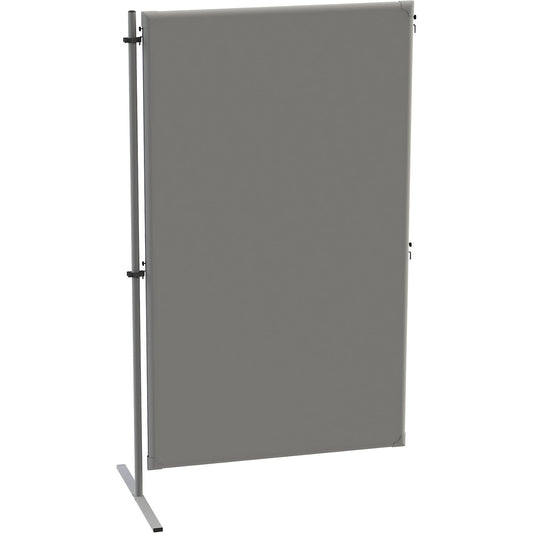 Acoustic partition, fabric, extension unit, WxD 1000 x 650 mm, grey.