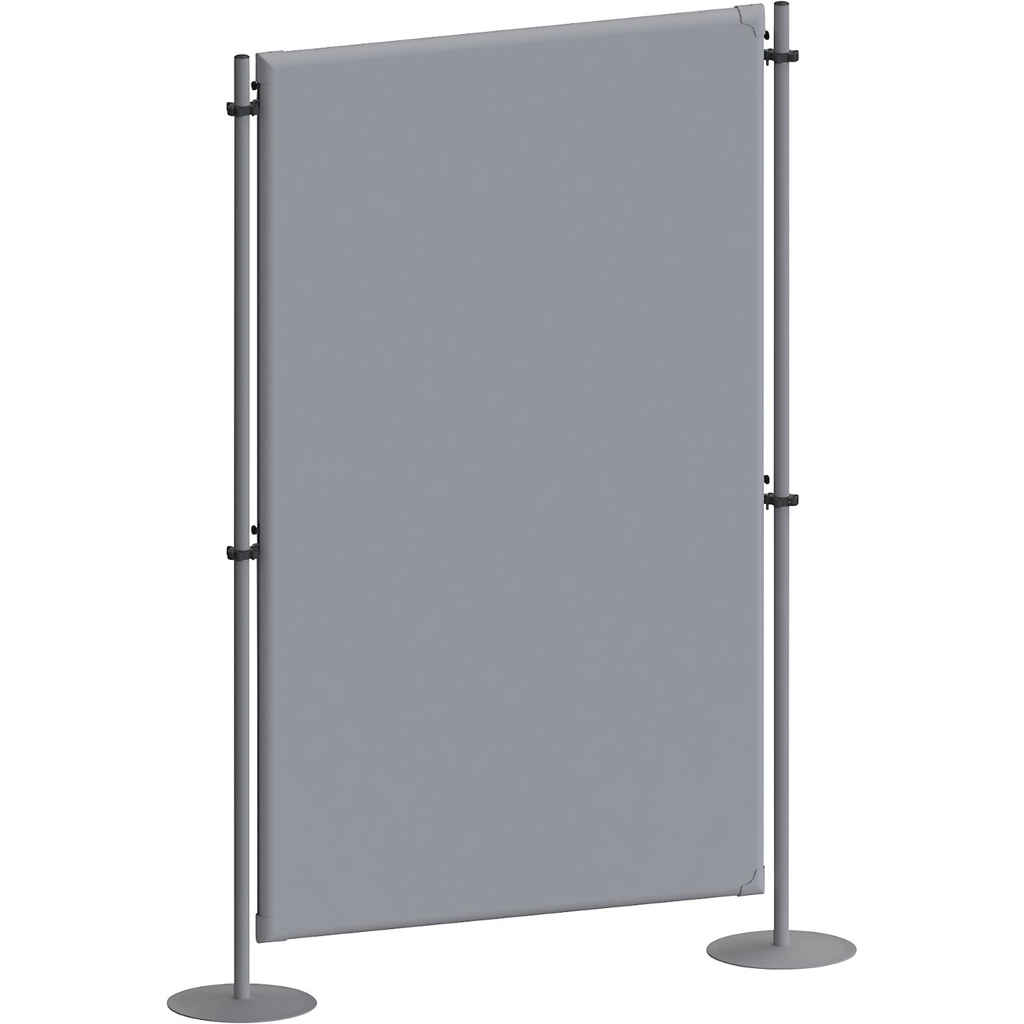 Acoustic partition, fabric, standard unit, WxD 1000 x 280 mm, grey.