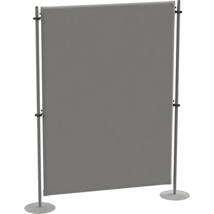 Acoustic partition, fabric, standard unit, WxD 1200 x 280 mm, grey.
