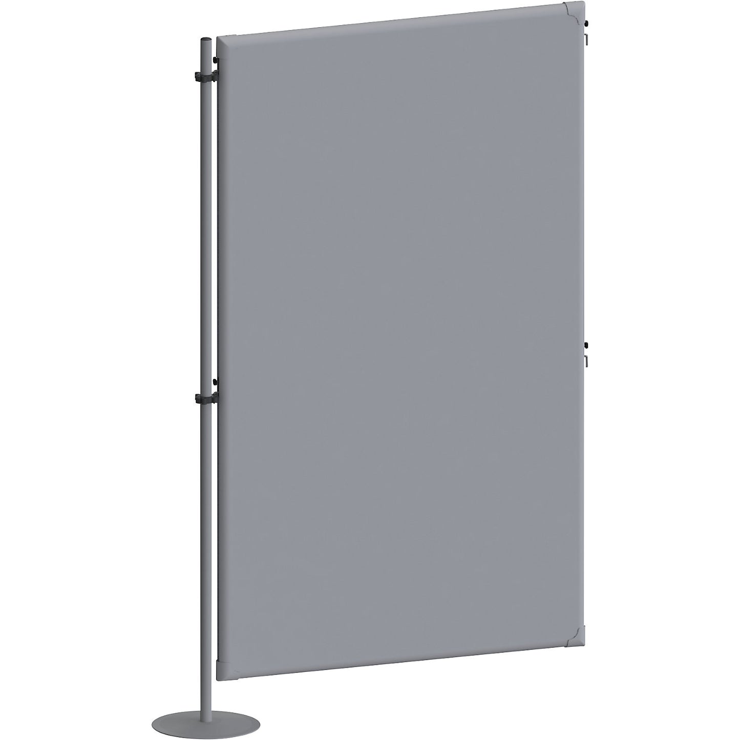 Acoustic partition, fabric, extension unit, WxD 1000 x 280 mm, grey.