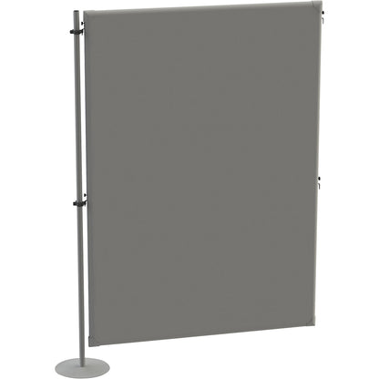 Acoustic partition, fabric, extension unit, WxD 1200 x 280 mm, grey.