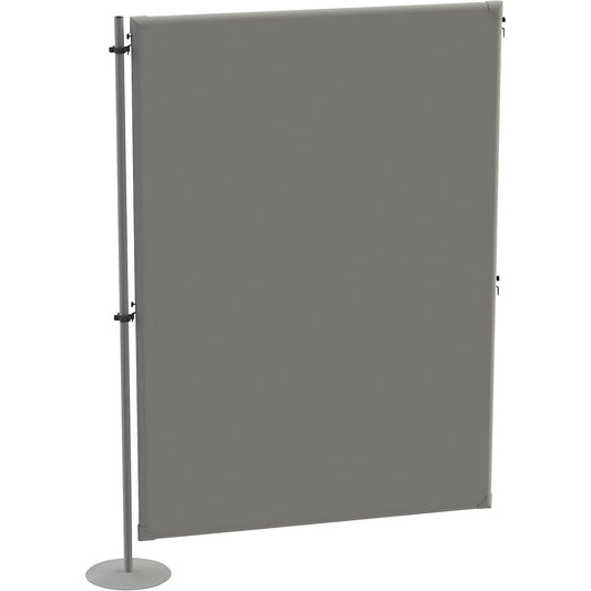 Acoustic partition, fabric, extension unit, WxD 1200 x 280 mm, grey.