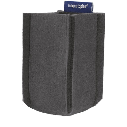magnetoTray pencil pot, SMALL, HxWxD 100 x 60 x 60 mm, grey.