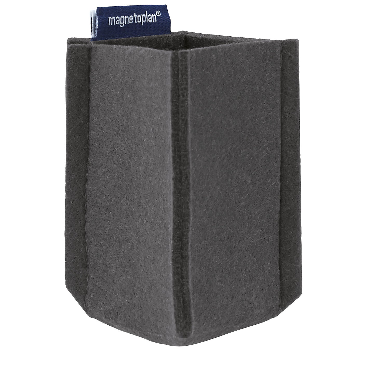 magnetoTray pencil pot, SMALL, HxWxD 100 x 60 x 60 mm, grey.