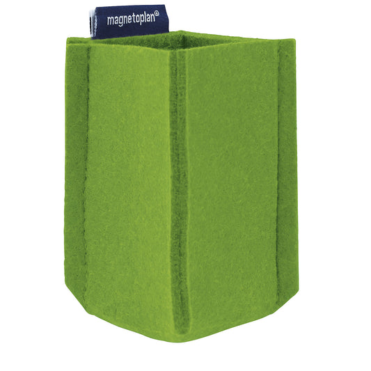 magnetoTray pencil pot, SMALL, HxWxD 100 x 60 x 60 mm, green.