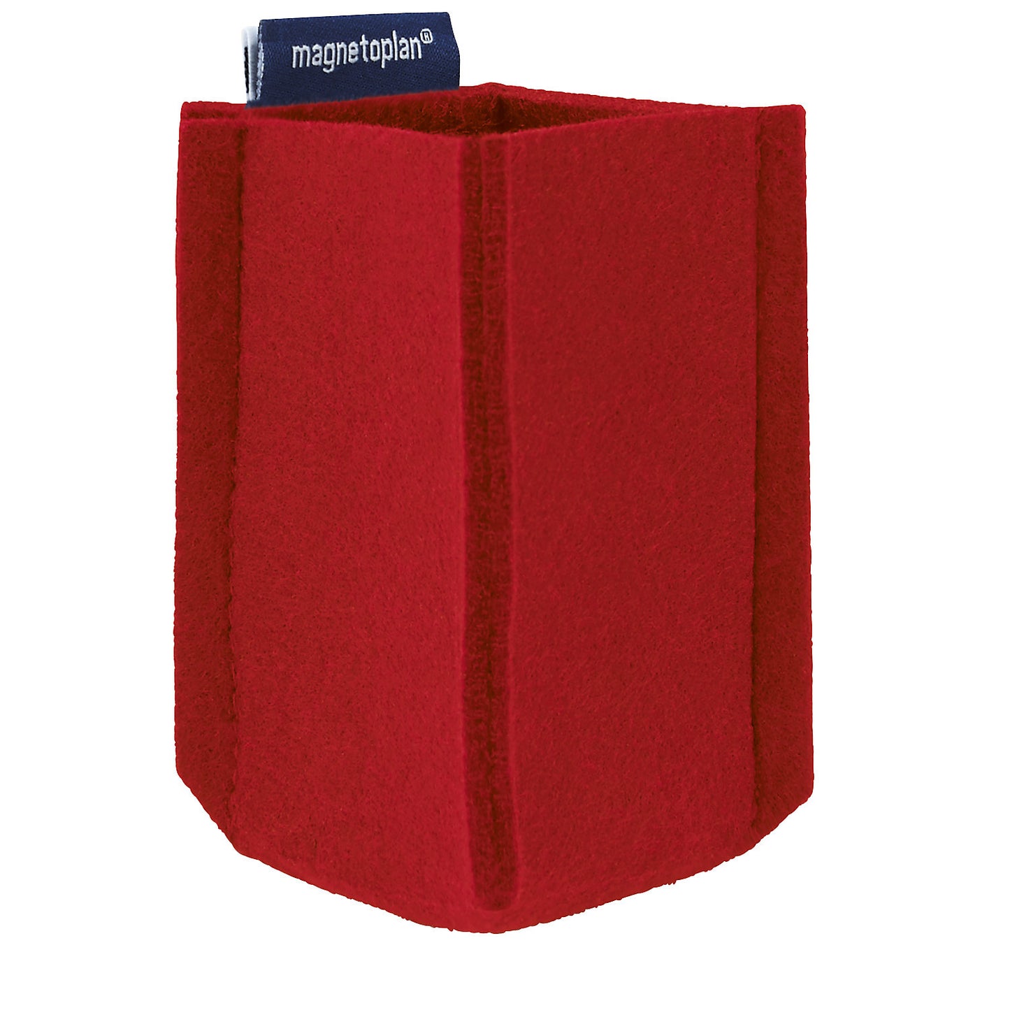 magnetoTray pencil pot, SMALL, HxWxD 100 x 60 x 60 mm, red.