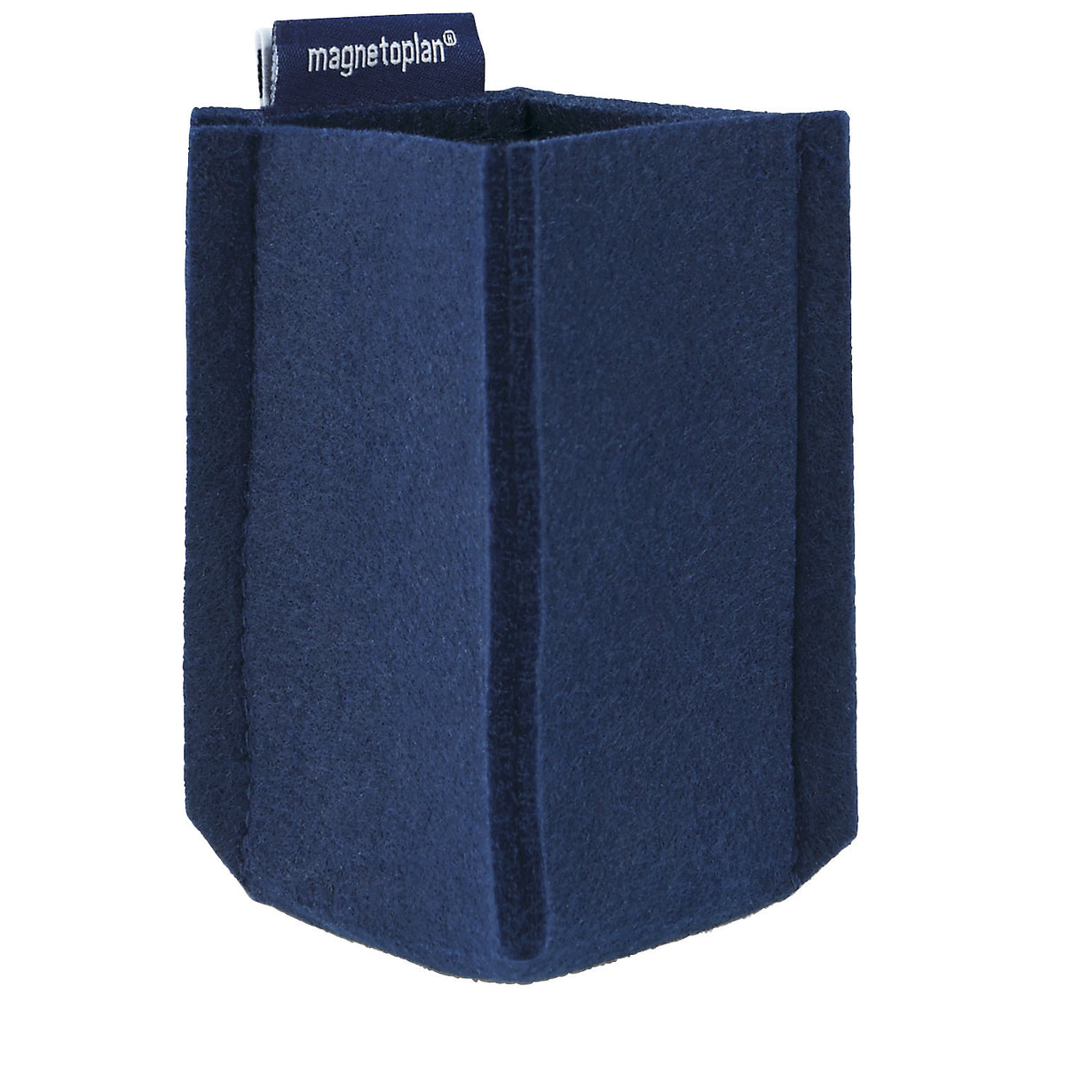 magnetoTray pencil pot, SMALL, HxWxD 100 x 60 x 60 mm, blue.