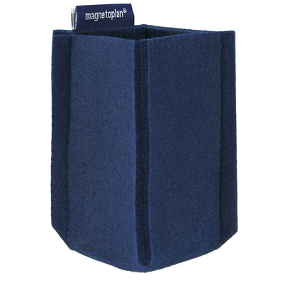 magnetoTray pencil pot, SMALL, HxWxD 100 x 60 x 60 mm, blue.