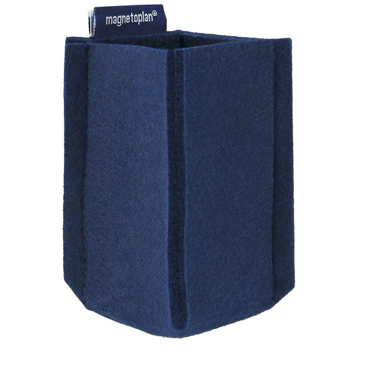 magnetoTray pencil pot, SMALL, HxWxD 100 x 60 x 60 mm, blue.