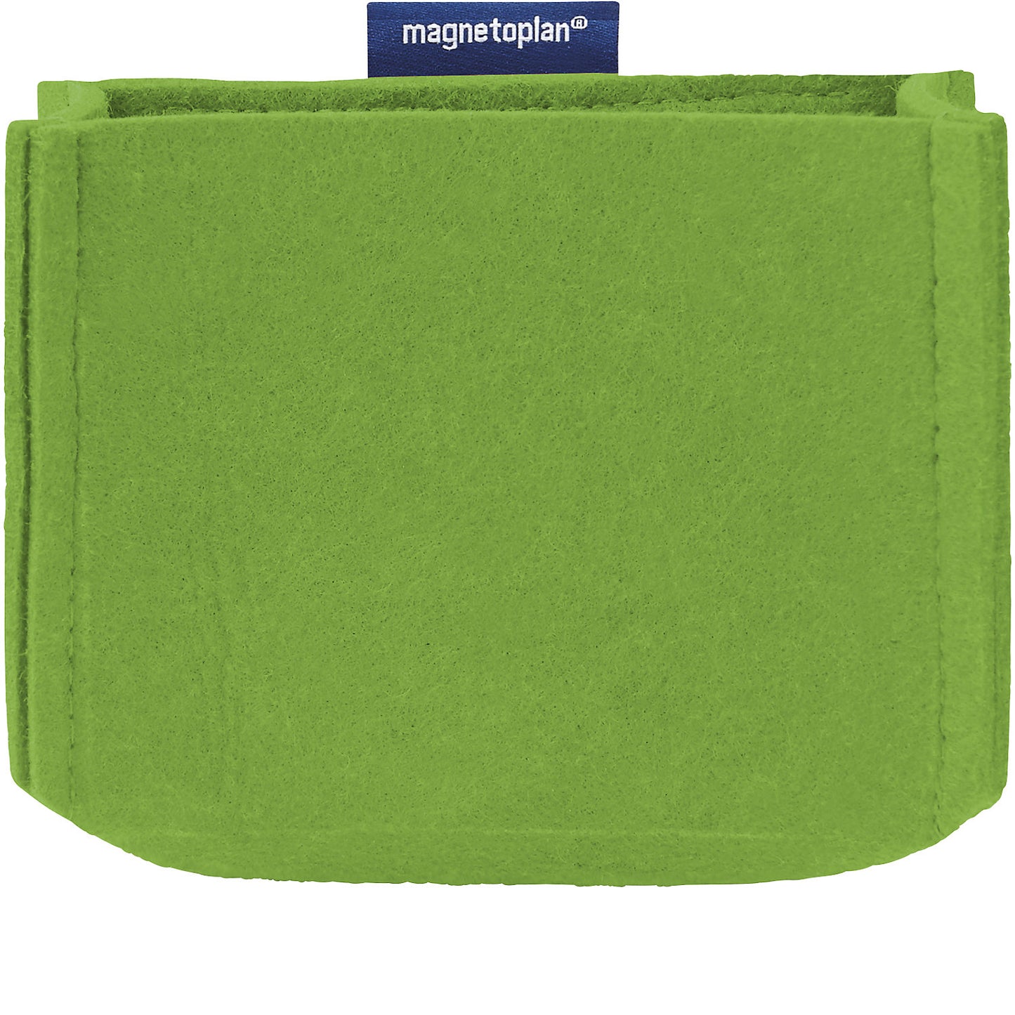 magnetoTray pencil pot, MEDIUM, HxWxD 100 x 130 x 60 mm, green.