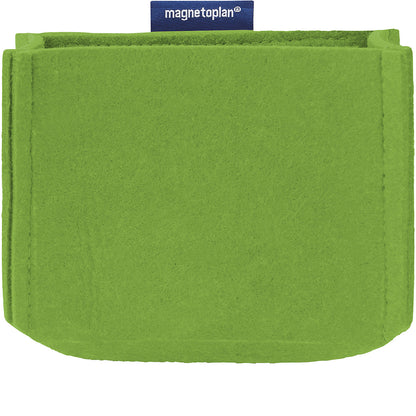 magnetoTray pencil pot, MEDIUM, HxWxD 100 x 130 x 60 mm, green.