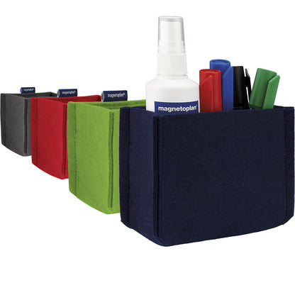 magnetoTray pencil pot, MEDIUM, HxWxD 100 x 130 x 60 mm, grey.