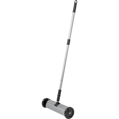 Magnetic broom with telescopic handle, infinitely adjustable, sweeping width 400 mm.