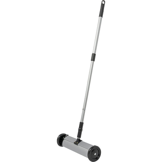 Magnetic broom with telescopic handle, infinitely adjustable, sweeping width 400 mm.