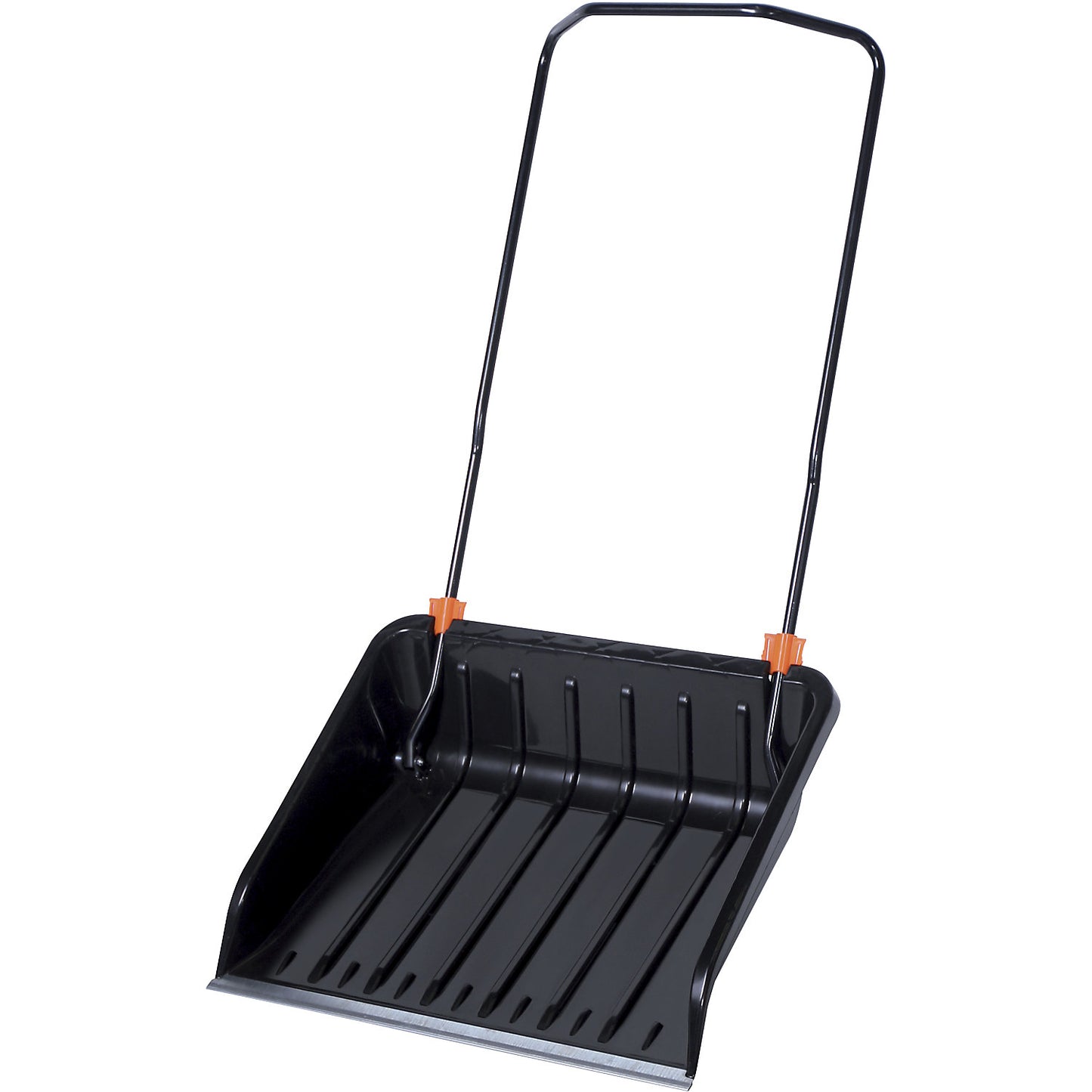 Sled shovel, LxWxH 1352 x 745 x 613 mm, with aluminium edge, black.