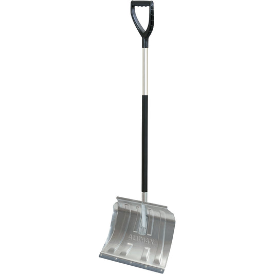 Snow shovel, LxW 1505 x 500 mm, with rubber edge, silver.