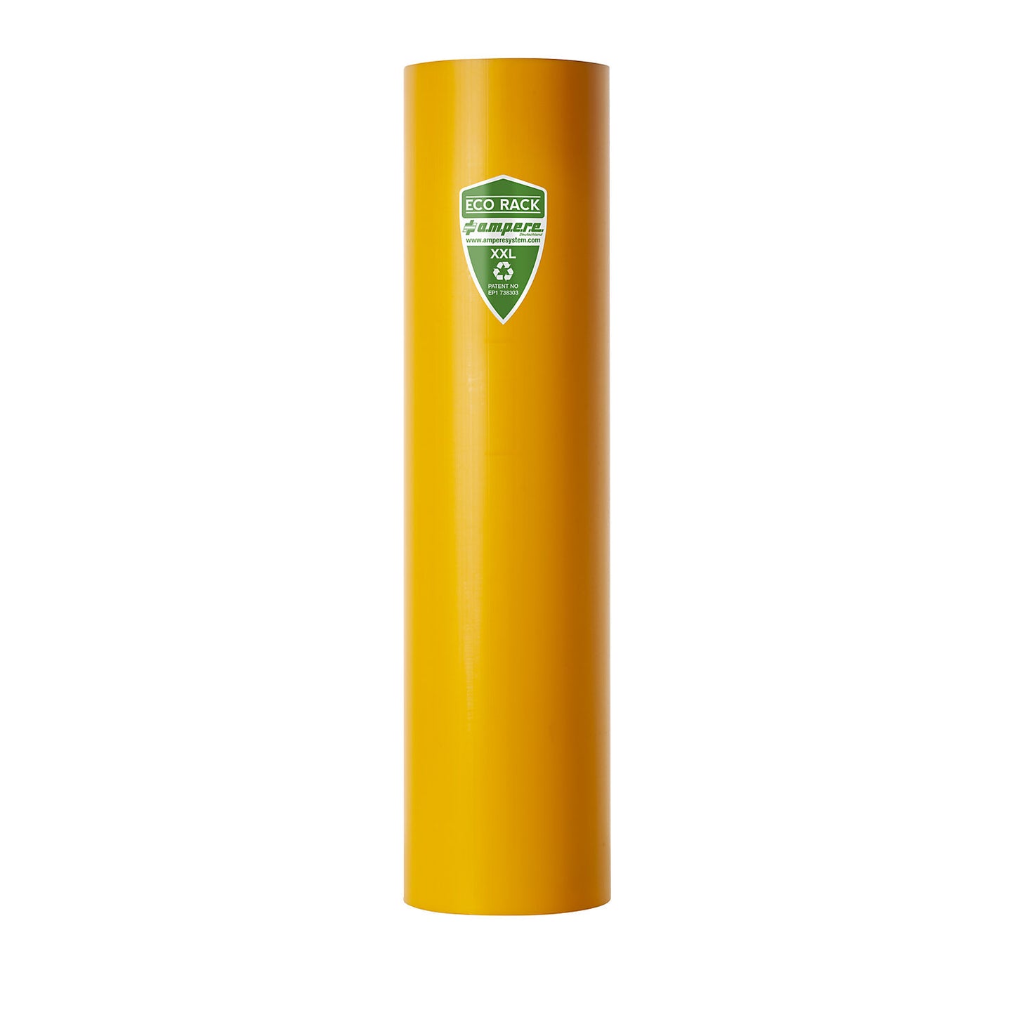 Impact protection for pallet racking, made of recycled plastic, upright frame width 111 - 120 mm.