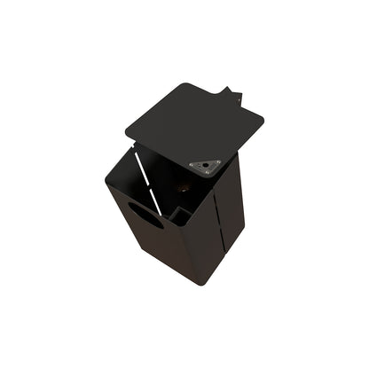 Outdoor waste collector with ashtray, capacity 35 l, HxWxD 537 x 325 x 388 mm, iron glimmer.