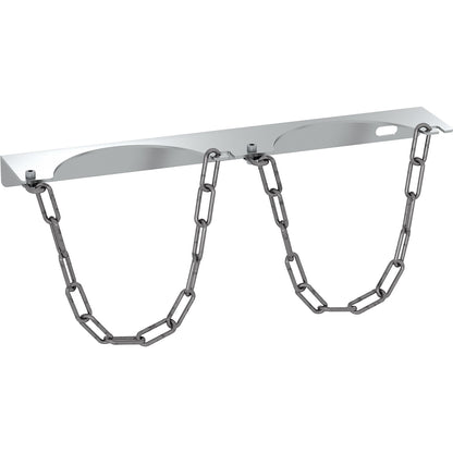 Gas cylinder wall mounting bracket, for 2 bottles, for max. cylinder-Ø 140 mm.