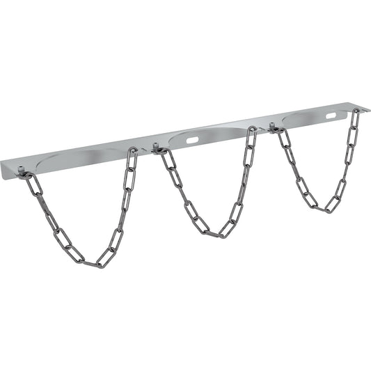Gas cylinder wall mounting bracket, for 3 bottles, for max. cylinder-Ø 140 mm.