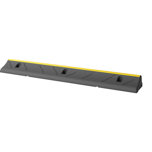 Wheel stop, weather resistant, yellow / black, LxWxH 1000 x 140 x 75 mm.