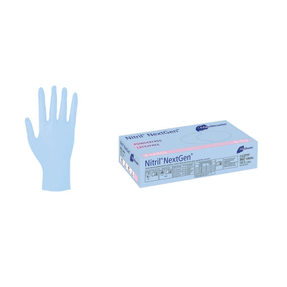 Meditrade nitrile disposable gloves, pack of 1000, food grade, blue, size XL.