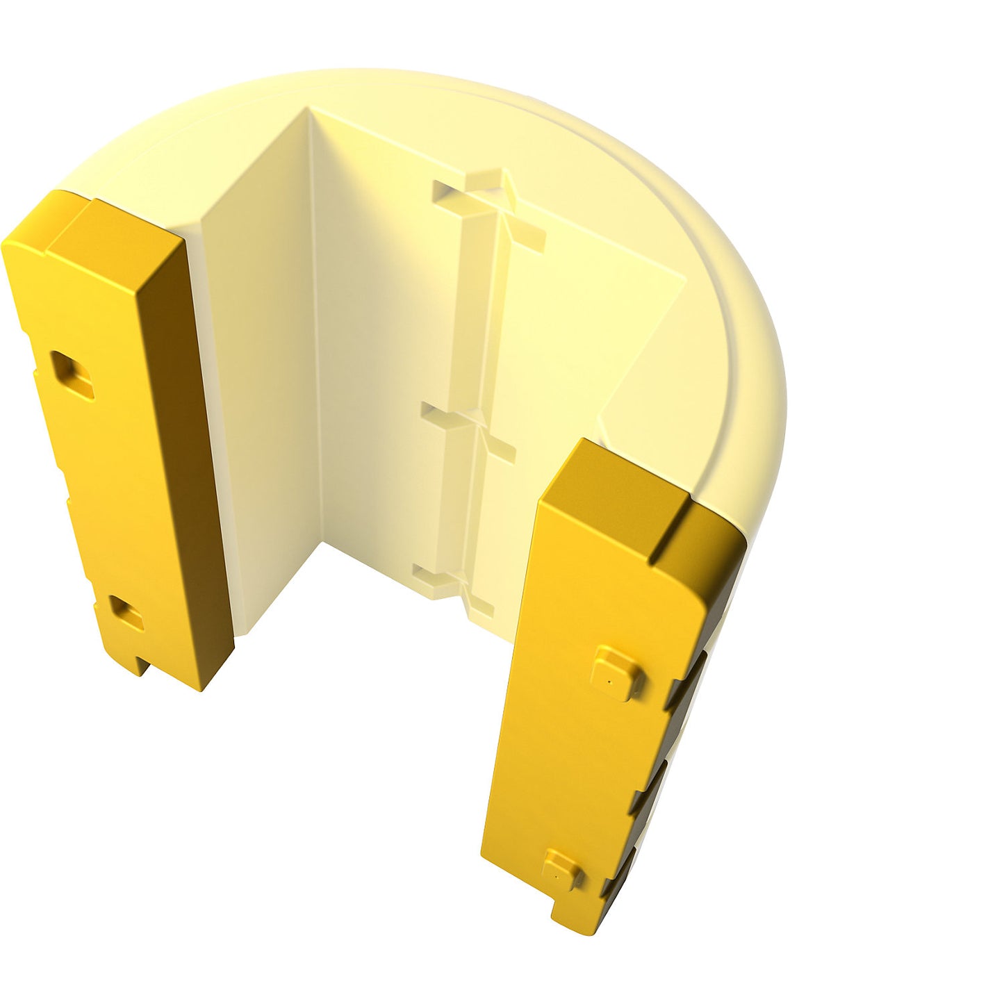 Extension element for column protection, height 1100 mm, yellow, for size 400 - 600 mm.
