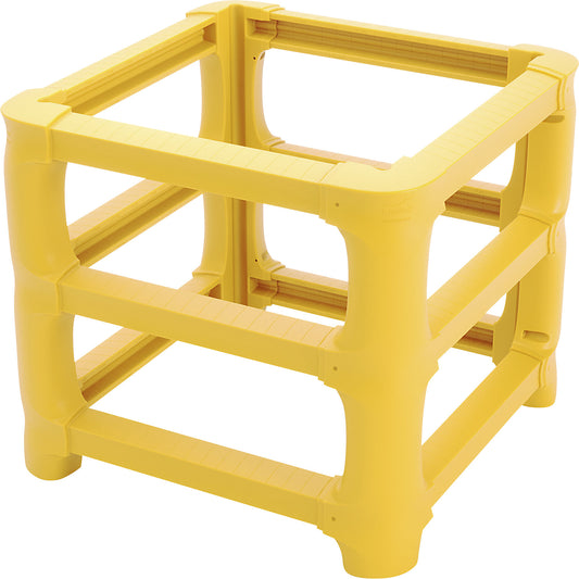 Column protection, yellow, external dimensions 1220 x 1220 mm.