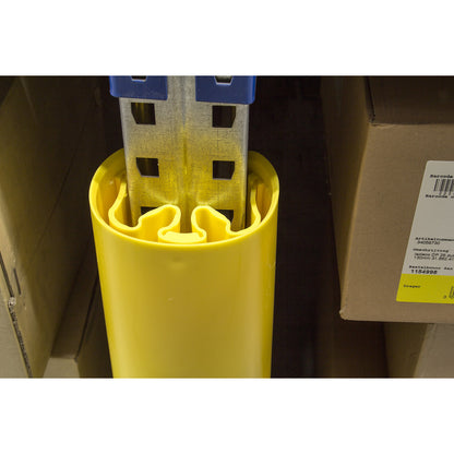 RackBull® rack leg protection, made of HDPE, height 600 mm, depth 70 - 80 mm.