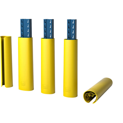RackBull® rack leg protection, made of HDPE, height 600 mm, depth 34 - 45 mm.
