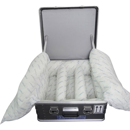 AKKU SAFE safety container, LxWxH 600 x 600 x 250 mm, aluminium.