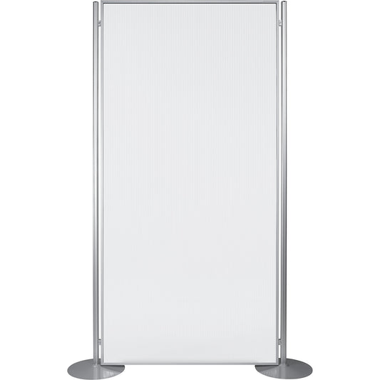 PROFESSIONAL hygiene and safety room divider, transparent, HxWxD 2000 x 1000 x 300 mm, transparent, with feet.