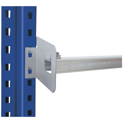 Push-through stop, incl. mounting materials, length 1350 mm, zinc plated.