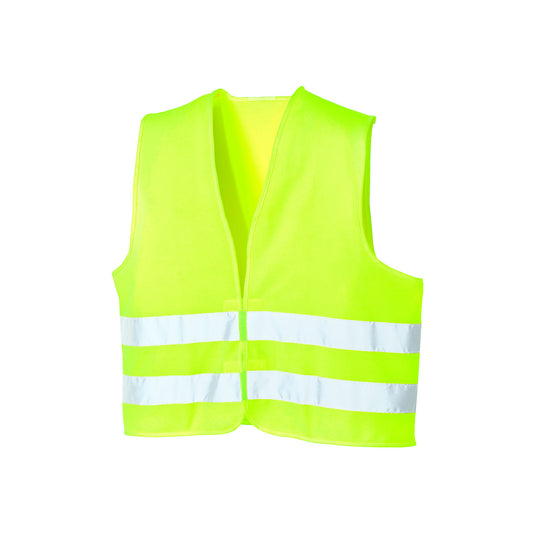 High-vis vest, one size fits all, pack of 5, luminous yellow.