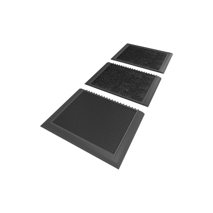 Sani-Master™ disinfecting entrance matting, HxLxW 19 x 1525 x 914 mm, charcoal / black.