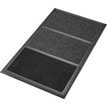 Sani-Master™ disinfecting entrance matting, HxLxW 19 x 1525 x 914 mm, charcoal / black.