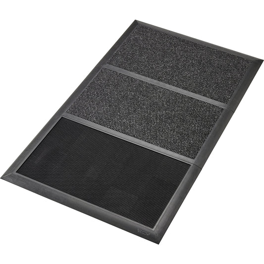 Sani-Master™ disinfecting entrance matting, HxLxW 19 x 1525 x 914 mm, charcoal / black.