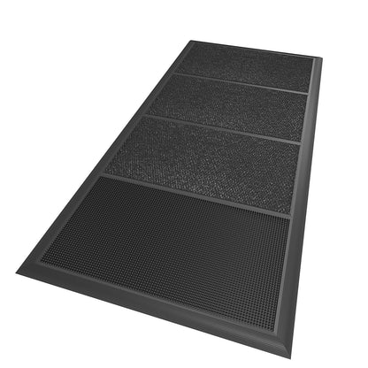 Sani-Master™ disinfecting entrance matting, HxLxW 19 x 2000 x 914 mm, charcoal / black.