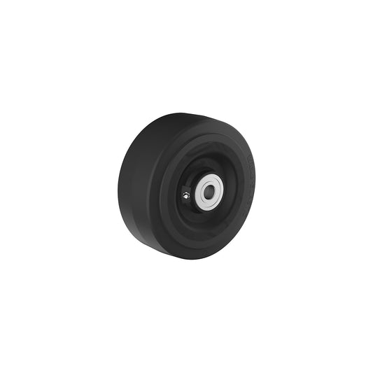 Elastic solid rubber wheel, ball bearings, wheel Ø x width 200 x 50 mm.