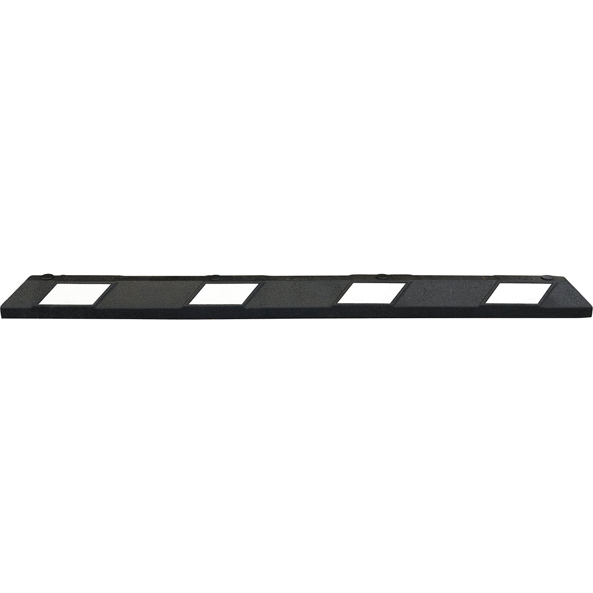 Park-AID® wheel stop, LxWxH 1800 x 150 x 100 mm, black / white.