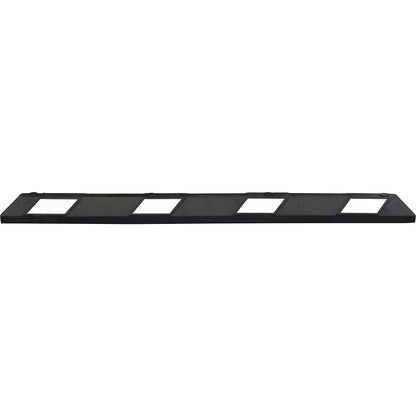 Park-AID® wheel stop, LxWxH 1800 x 150 x 100 mm, black / white.