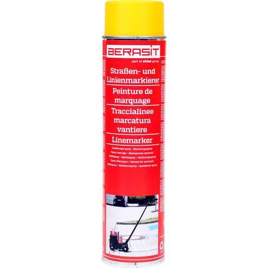 Marking spray, contents 600 ml, pack of 6 cans, yellow.
