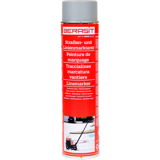 Marking spray, contents 600 ml, pack of 6 cans, grey.