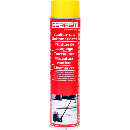 Marking spray, contents 600 ml, pack of 12 cans, yellow.