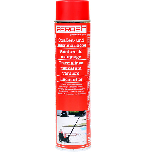 Marking spray, contents 600 ml, pack of 12 cans, red.