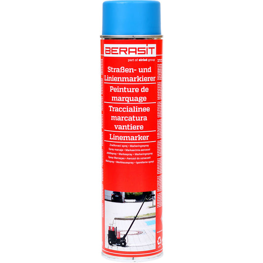 Marking spray, contents 600 ml, pack of 12 cans, blue.
