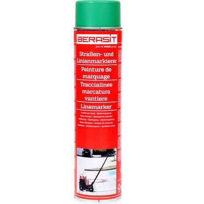Marking spray, contents 600 ml, pack of 12 cans, green.