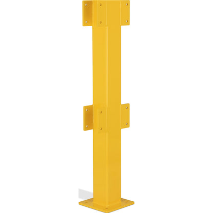 Posts for safety railing, for indoor use, 500 mm high for 1 bar, centre post.
