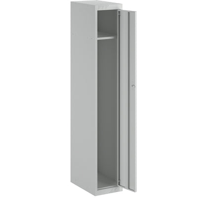 Venlo locker, 1 compartment, light grey, width 300 mm, extension unit.